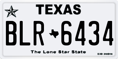 TX license plate BLR6434