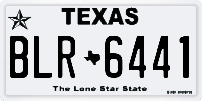 TX license plate BLR6441