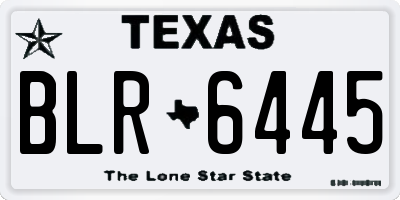 TX license plate BLR6445