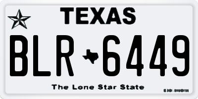 TX license plate BLR6449