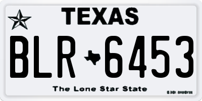 TX license plate BLR6453
