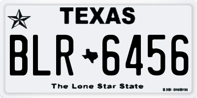TX license plate BLR6456