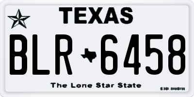 TX license plate BLR6458