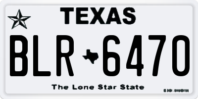 TX license plate BLR6470