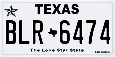TX license plate BLR6474