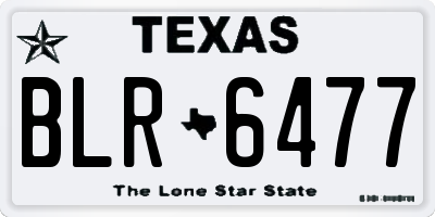 TX license plate BLR6477