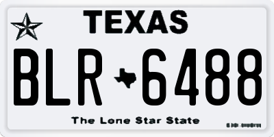 TX license plate BLR6488
