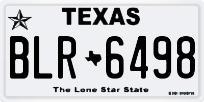 TX license plate BLR6498