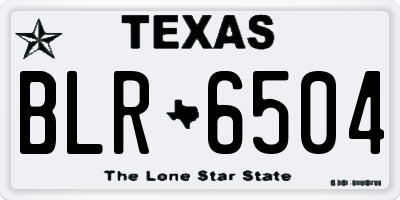 TX license plate BLR6504