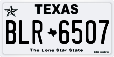 TX license plate BLR6507