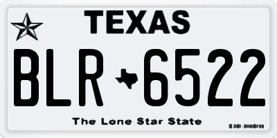 TX license plate BLR6522