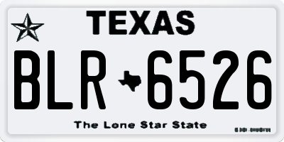 TX license plate BLR6526