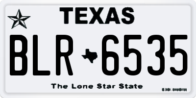 TX license plate BLR6535