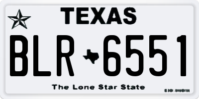 TX license plate BLR6551