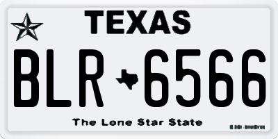 TX license plate BLR6566