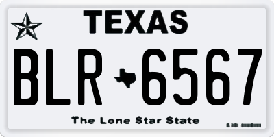 TX license plate BLR6567