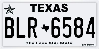 TX license plate BLR6584