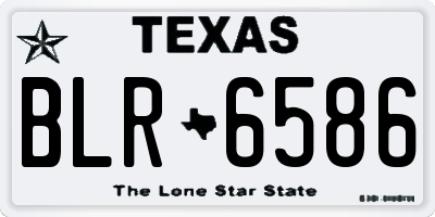 TX license plate BLR6586