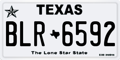 TX license plate BLR6592