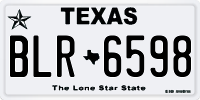 TX license plate BLR6598