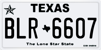 TX license plate BLR6607