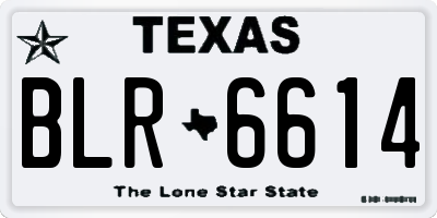 TX license plate BLR6614