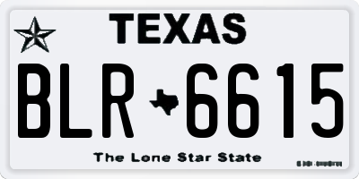 TX license plate BLR6615
