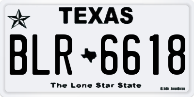 TX license plate BLR6618