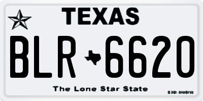 TX license plate BLR6620