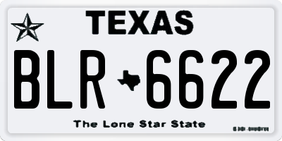 TX license plate BLR6622