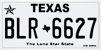 TX license plate BLR6627