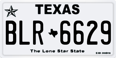 TX license plate BLR6629