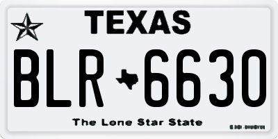 TX license plate BLR6630