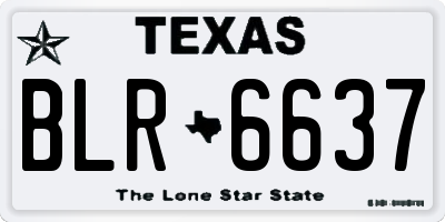 TX license plate BLR6637