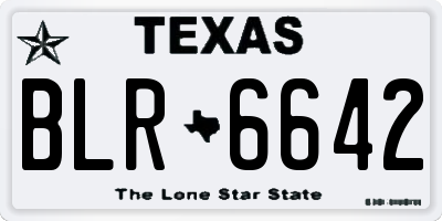 TX license plate BLR6642