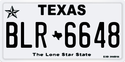 TX license plate BLR6648