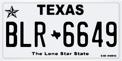 TX license plate BLR6649