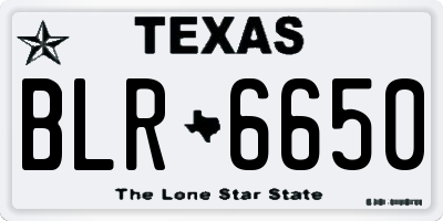 TX license plate BLR6650