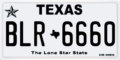 TX license plate BLR6660