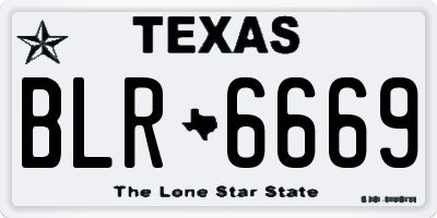 TX license plate BLR6669