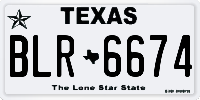 TX license plate BLR6674