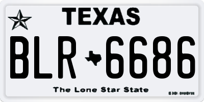 TX license plate BLR6686