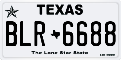 TX license plate BLR6688