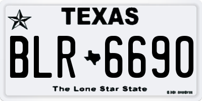 TX license plate BLR6690