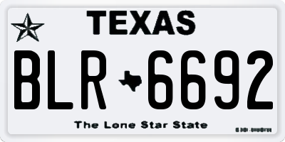 TX license plate BLR6692