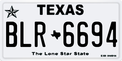 TX license plate BLR6694