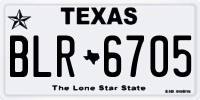 TX license plate BLR6705