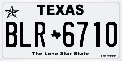 TX license plate BLR6710