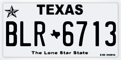 TX license plate BLR6713