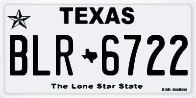 TX license plate BLR6722